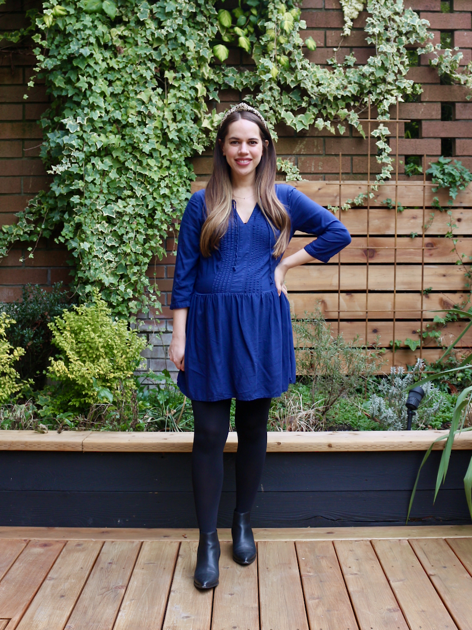 Navy sales dress flats